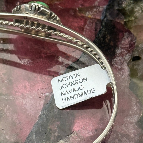 Native Sonoran gold sterling silver southwestern cuff - Picture 7 of 9